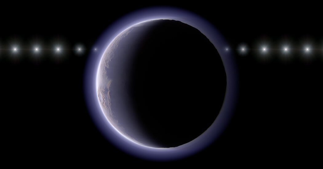 Surprising Signs of an Atmosphere Around a Tiny World, Billions of Miles Away: A gradual dimming and brightening when a star passed behind it suggested the mini-Pluto was wrapped in a thin layer of air. #Astronomy #SpaceExploration #Pluto #Astrophysics #ScienceNews 1 11380c637f8f39a8123a7dc37c8f928323810341