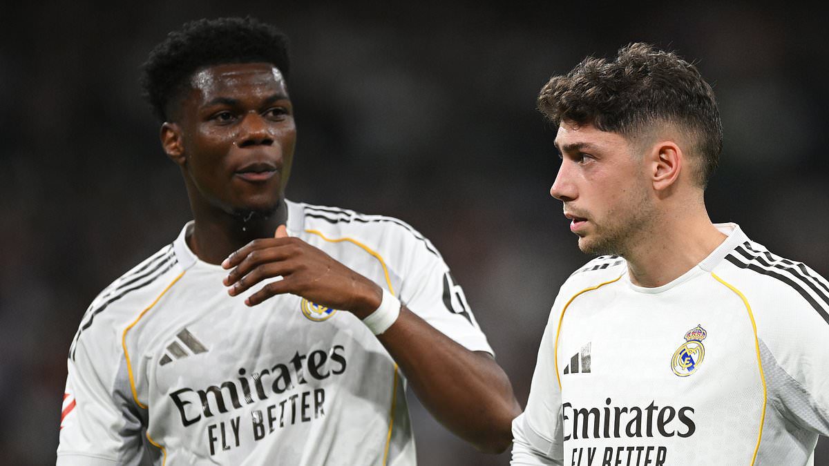 Real Madrid FIGHT CLUB: Man United target in 'heated argument with team-mate' as some players 'barely speak to each other' in third row in a week after Kylian Mbappe and Antonio Rudiger: Two Real Madrid players are believed involved in a training session spat as tensions in the Spanish capital show no sign of simmering down amid a turbulent end to the campaign. #RealMadrid #FootballNews #LaLiga #KylianMbappe #AntonioRudiger 1 6341d0fdfa2001c28a61bd7c6862c07700fd9b21