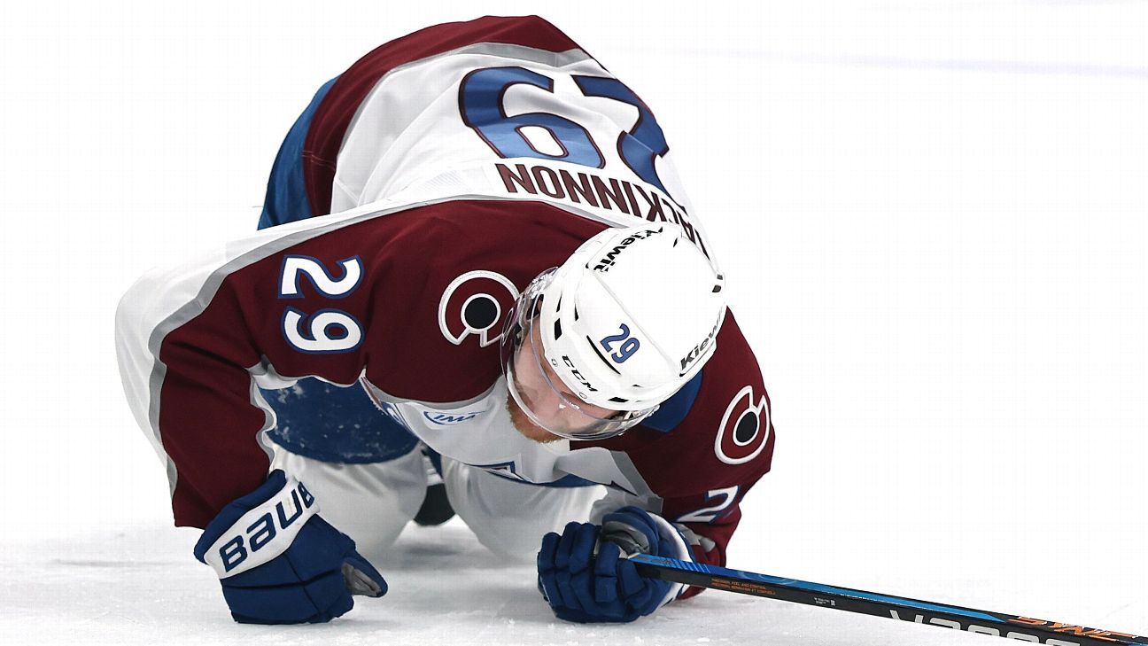 MacKinnon injured as Avs face ‘big hill to climb’