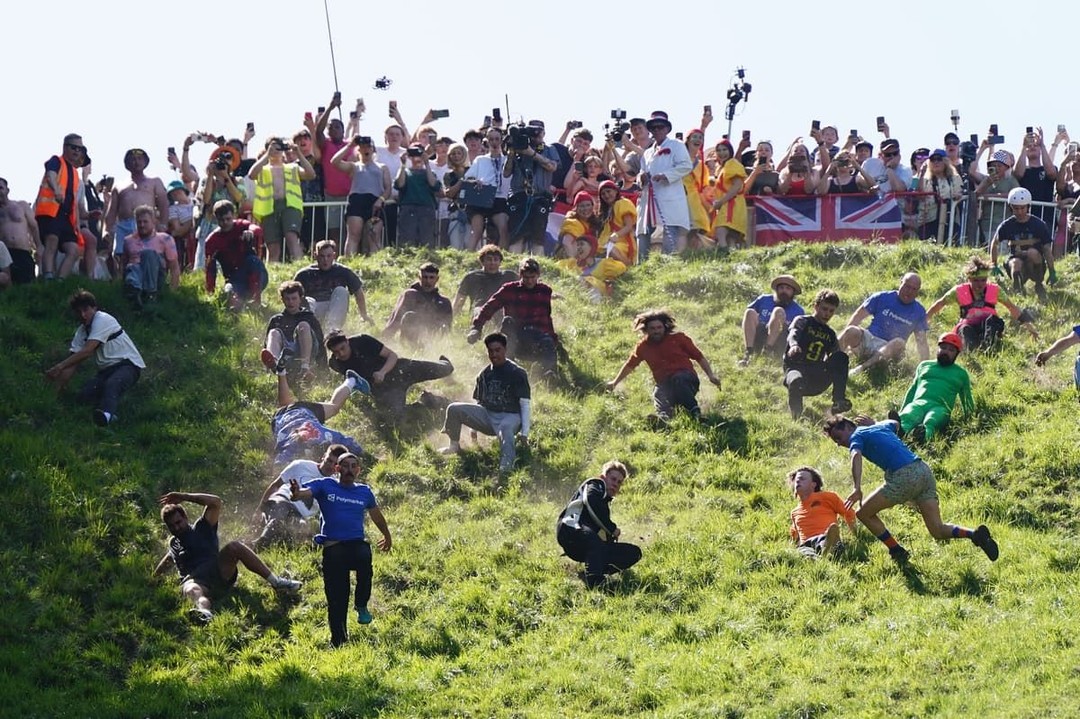 German YouTuber pips local man to win Gloucestershire cheese-rolling contest: Tom Kopke’s tip for winning the contest: ‘Stay on your feet as long as possible’.