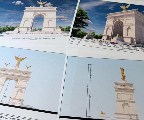Lawsuit Aims to Block D.C.’s Triumphal Arch: Two retired military veterans who served multiple presidents in uniform and in the diplomatic corps are suing the Trump administration to block construction of a massive triumphal arch planned near Arlington National Cemetery. #Lawsuit #Veterans #TrumpAdministration #ArlingtonNationalCemetery #TriumphalArch