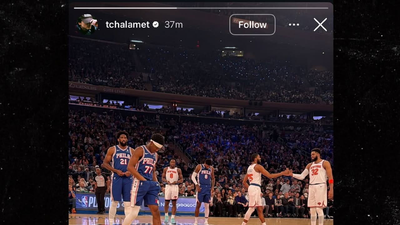 Timothée Chalamet Skips Met Gala, Sits Courtside at New York Knicks Playoff Game: Timothée Chalamet is trading the Met Gala for The Mecca of Basketball. The A-Lister is sitting courtside at an important playoff game for his favorite NBA team instead of accompanying his "partner of three years" Kylie Jenner to the biggest night… #TimothéeChalamet #MetGala #NBAPlayoffs #NewYorkKnicks #KylieJenner 1 c3048c26a44f2ef2a5d88cf02de09951e73bf4f8