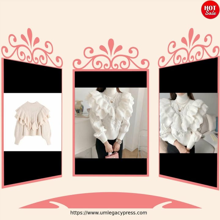 Elevate your fashion game with our Women's Vintage Layered Ruffle Sweater! 💖✨ This stunning piece features a chic high collar and delicate ruffles that add a touch of elegance to any outfit. Perfect for cozying up during chilly evenings or making a statement at weekend brunch. Crafted with soft, breathable fabric, it ensures both comfort and style, fitting seamlessly into your everyday wardrobe. Upgrade your look effortlessly! Transform your style with this versatile must-have, available for just £64.48! 🌟👗 #VintageFashion #LayeredStyle #WomensWear #FashionTrends #LuxuryFashion Shop Now https://www.umlegacypress.com/products/womens-vintage-layered-ruffle-sweater-with-high-collar 1 0301979ea4cfa7aeee7b59d5dfc4d0cae838b13c