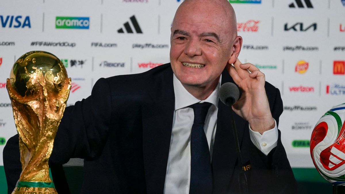 Gianni Infantino responds to furious backlash over World Cup sale as nations consider boycott: FIFA boss Gianni Infantino has come out to defend his plan to sell off stakes in the World Cup as he underlines the global benefit despite major organisations in football looking to stop his proposal #WorldCup #FIFA #GianniInfantino #Football #Boycott 1 4938f0507be2d924ab16b7dea44aa5d128befd74 2