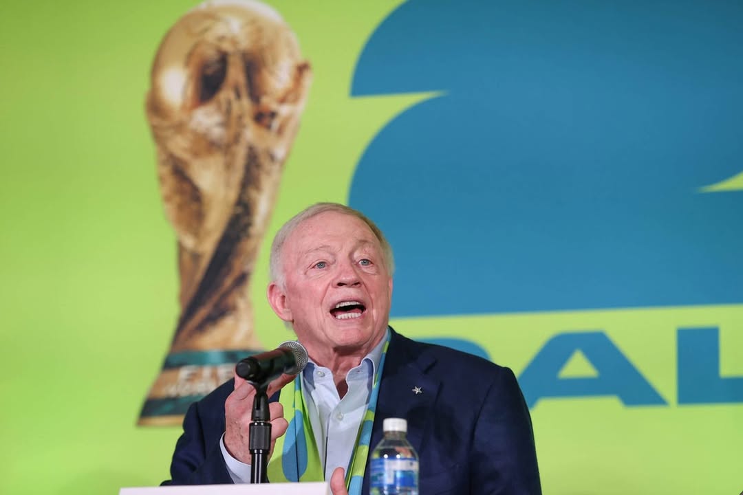 Even at the house Jerry Jones built, Dallas Cowboys owner makes way for FIFA and its World Cup VVIPs: Dallas' World Cup stadium is casually known as "Jerry World" but the billionaire won't have his own suite for Tuesday's semifinal spectacle #DallasCowboys #FIFAWorldCup #JerryWorld #DallasStadium #SportsNews 1 577861caa01b5aba10d48edddbab9a9c5c6eef7b