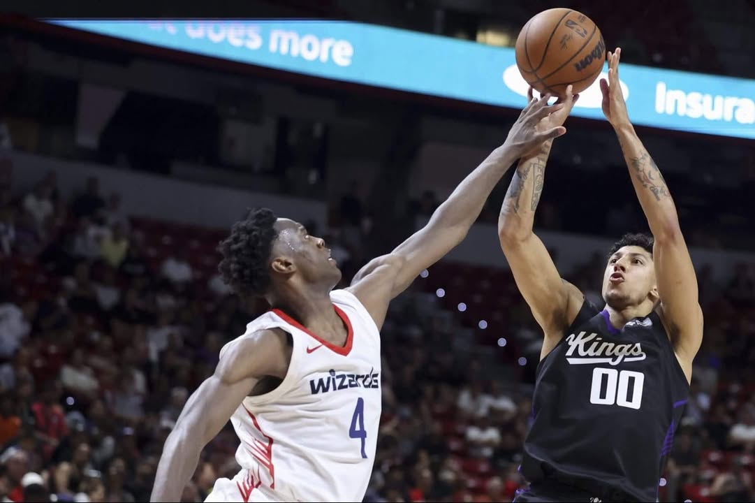 AJ Dybantsa can score. 'The sky's the limit' for him on defense, too: The No. 1 pick in the draft scored 23 points Sunday, but his performance on the defensive end highlighted his all-around potential. #AJDybantsa #NBADraft #SummerLeague #Basketball #Defense 1 6212dd69c2aafb947d918bea754817d644a2e898