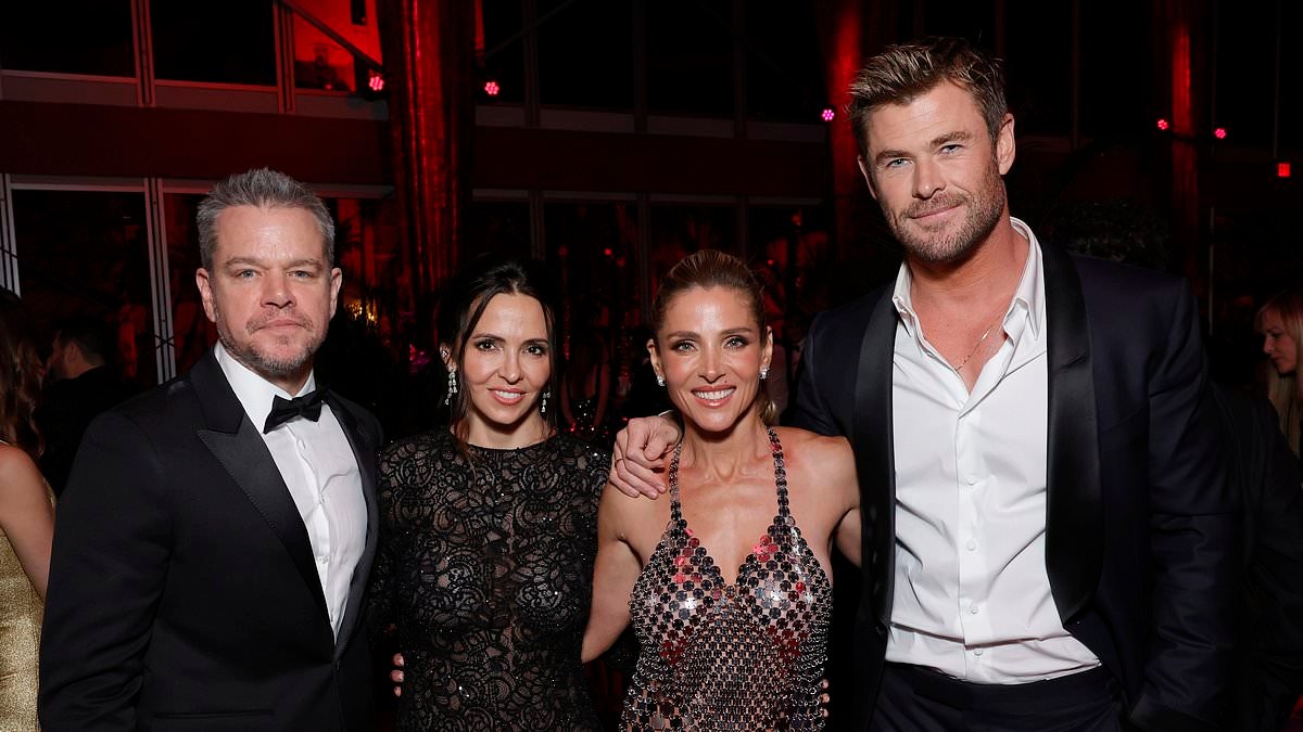 The surprising couple replacing Chris Hemsworth and Elsa Pataky in Matt Damon's inner circle - and why fans suspect they have drifted apart: For years, they were inseparable, holidaying together and getting matching tattoos. But a string of events tells another story - and points to an new couple at the centre of Damon's circle. #MattDamon #ChrisHemsworth #ElsaPataky #Hollywood #CelebrityNews 1 8e2200f59518ce331fa188655576d554d511fb01