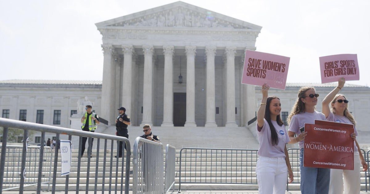 Breaking down the constitutional questions in the transgender athletes case: This week, the Supreme Court upheld state bans on transgender athletes in girls' and women's sports. CBS News legal contributor Jessica Levinson answers some constitutional questions about the case. #TransgenderRights #WomensSports #SupremeCourt #AthleteEquality #TransAthletes 1 9b5013f13e0529ae63acddce65a599b35a29ed59