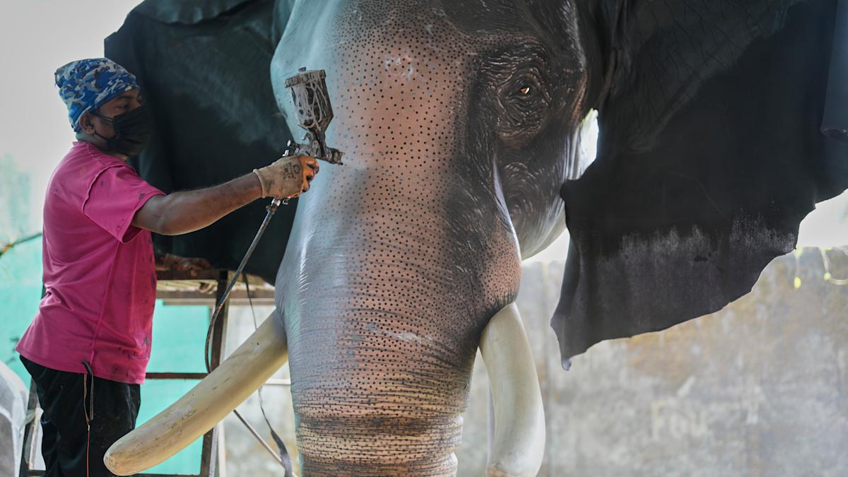 Robotic elephants replace live ones at Indian temples to stop ‘animal cruelty’: The new man-made creatures come after rising concerns about abuse and a number dangerous incidents involving the animals. #AnimalWelfare #Robotics #Technology #Elephants #AnimalRights 1 ae4325ad6f49dfdd0b030f3b79fa6d95d08f8585