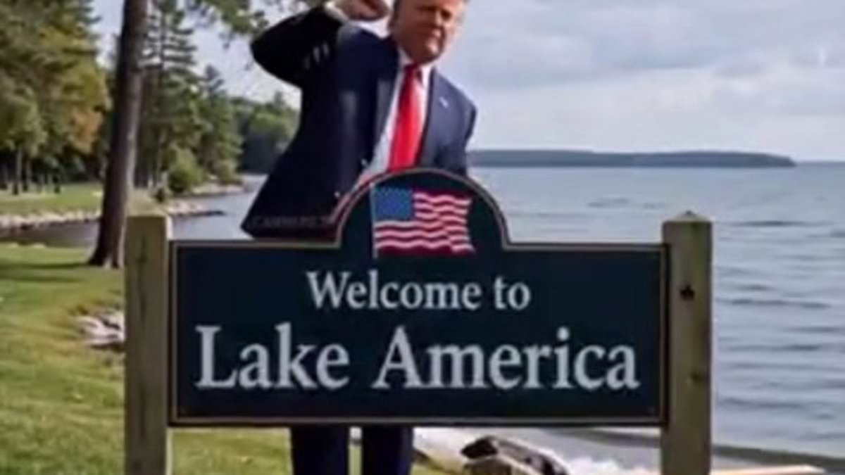 Trump taunts Canada over Lake Ontario name change after region's premier unveiled defiant sign rejecting 'Lake America' 1 0b2c8a00a599aac4a8f609b9963b2e70abc93e068cccd60a02b68ca760de803a
