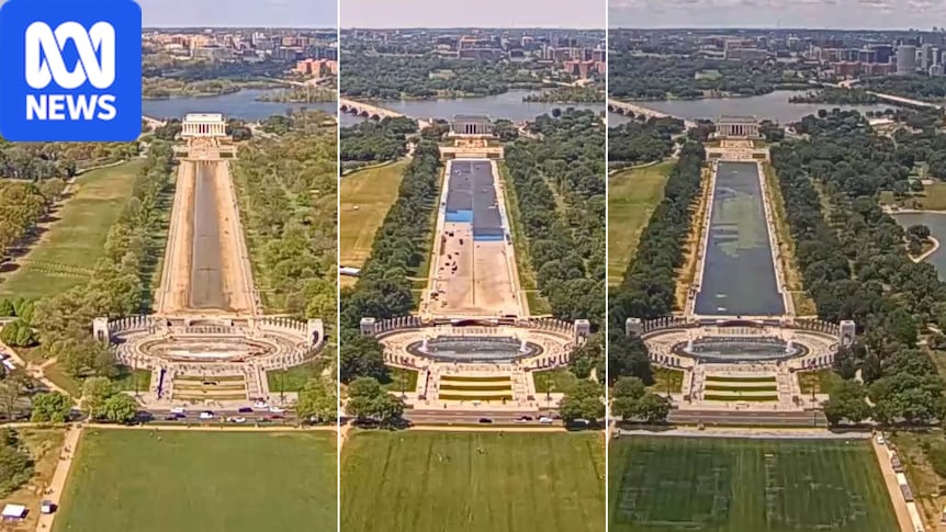 As Trump's reflecting pool mess unfolded, a camera captured it all 1 58679aff84edd636c3f3bd8d08f1df0aea2141130a3b4f8d849751a485aba3a7