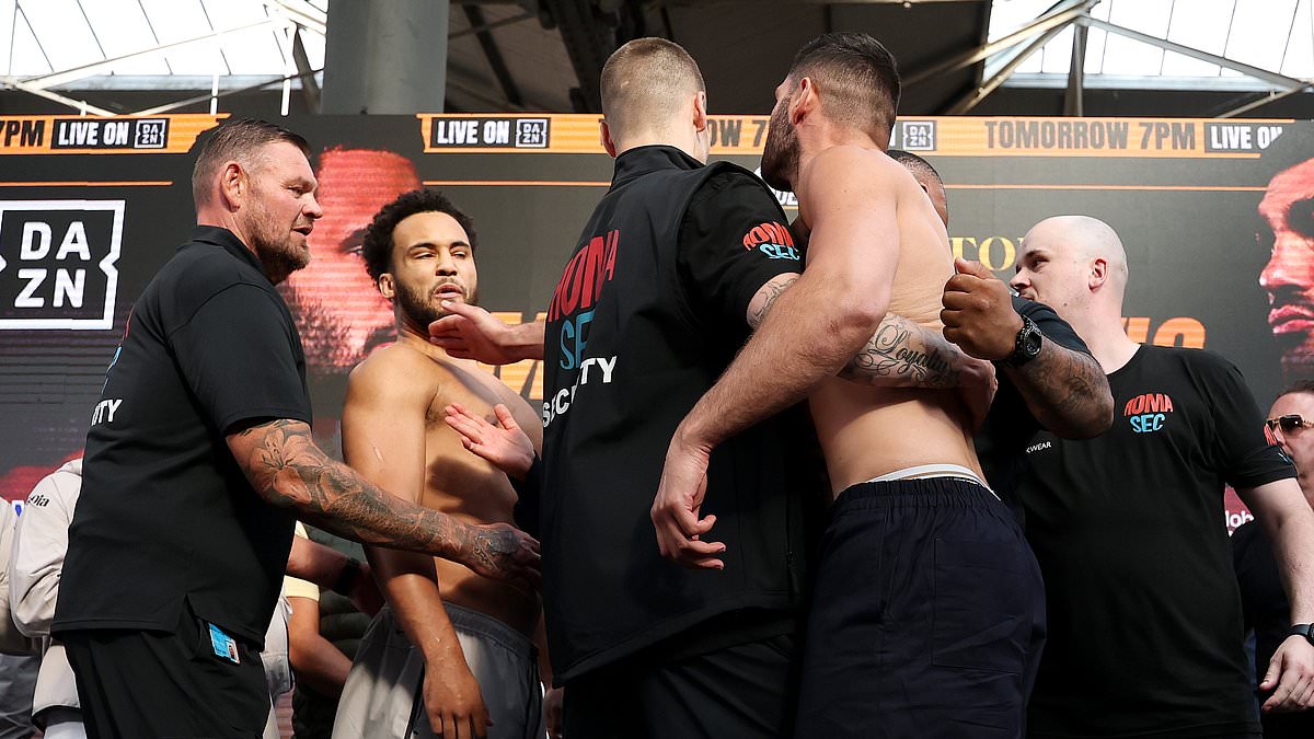 Moses Itauma and Filip Hrgovic weigh-in descends into chaos as British star PUSHES rival off stage - before being SLAPPED 1 986c71c5088653c871f2a55e79d96da3037a8ef1fae619542f14f02dda8e8d13