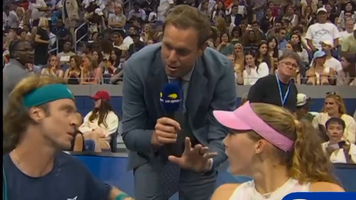 Awkward moment Russian tennis star refuses live TV interview at US Open... leaving ex-pro analyst in a tough spot 1 a33762a06d0869b954cc9e2efc61379835421f8d49b6a053693b8b8199ed3747