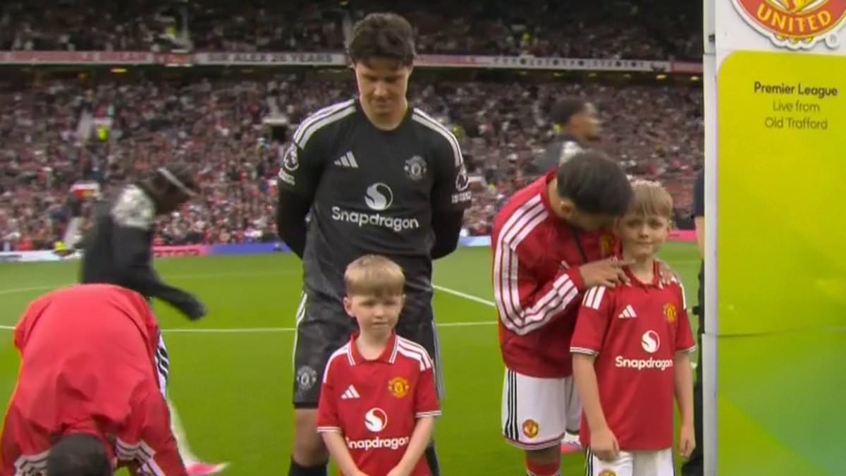 Dignity in the face of tragedy: Sons of A66 victim PC Matthew Blades walk out as mascots for Manchester United as they take on Ipswich Town 1 b08c1ed6ffb647dfddad8ad399a45a2f03832fea9eb8c721c9a0cdf40724086b