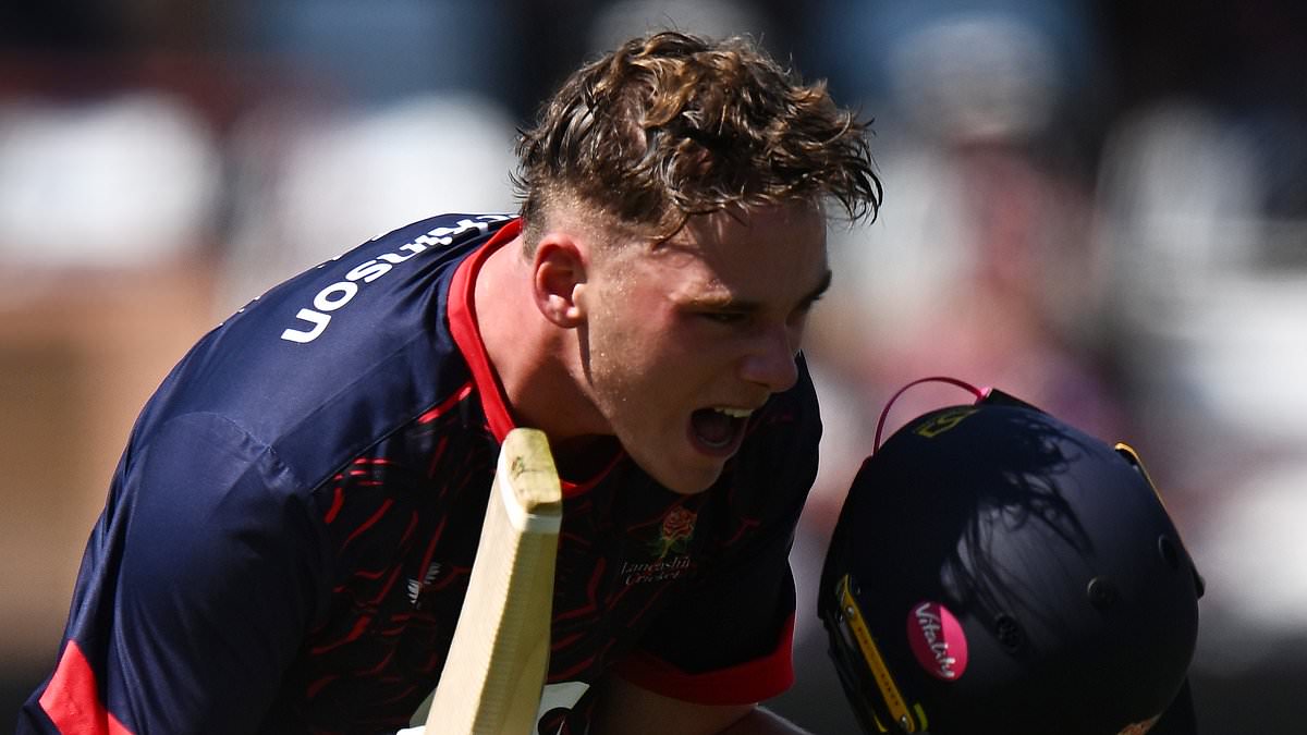 Like father, like son! Freddie Flintoff's 18-year-old son, Rocky, blazes stunning maiden hundred for Lancashire in just 65 balls 1 b384f54f9a321998c68ac9bdfeb2654c0cd6ee9c04eab557db96dd36ce4d4c5d