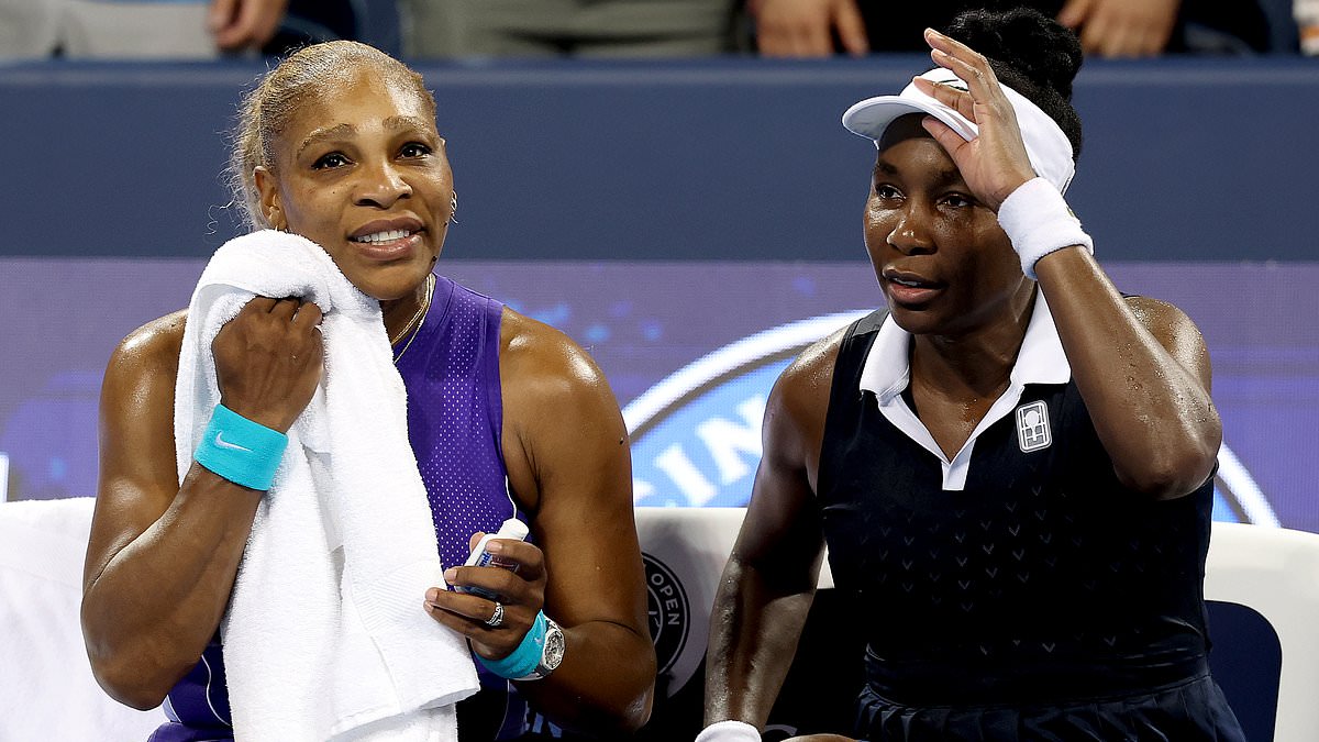 Serena Williams and sister Venus crash out of Cincinnati Open doubles in opening round... after reuniting on the court for first time in four years 1 b6bae08813545ac9b664ca6407ba514fcf794bead7285532f86001f4c678a392