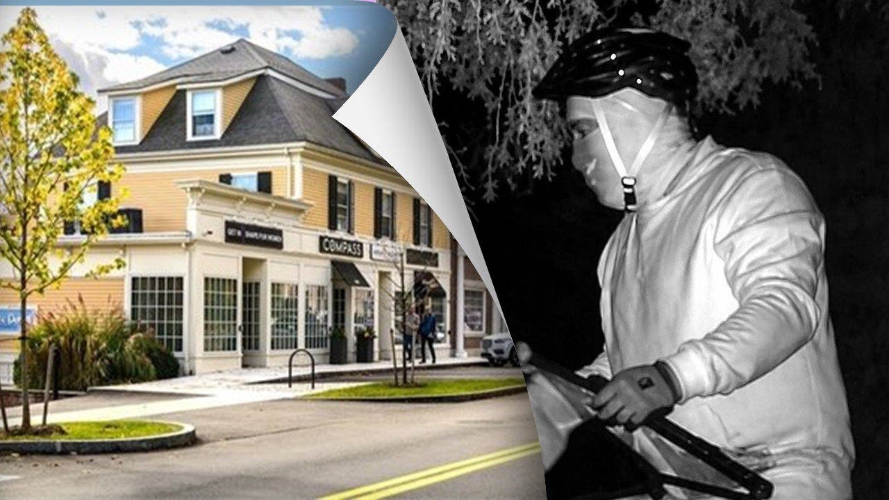 Masked helmeted prowler stalks Massachusetts mansion before slipping into woods in wealthy town: ‘It’s creepy’: Surveillance video captures a masked man in a bicycle helmet prowling private property in Weston, Massachusetts, around 3 a.m. with a flashlight. #Massachusetts #CrimeNews #Prowler #WestonMA #SurveillanceVideo 1 bb4d599d343bb2318ca08252a73e54ba346349dc