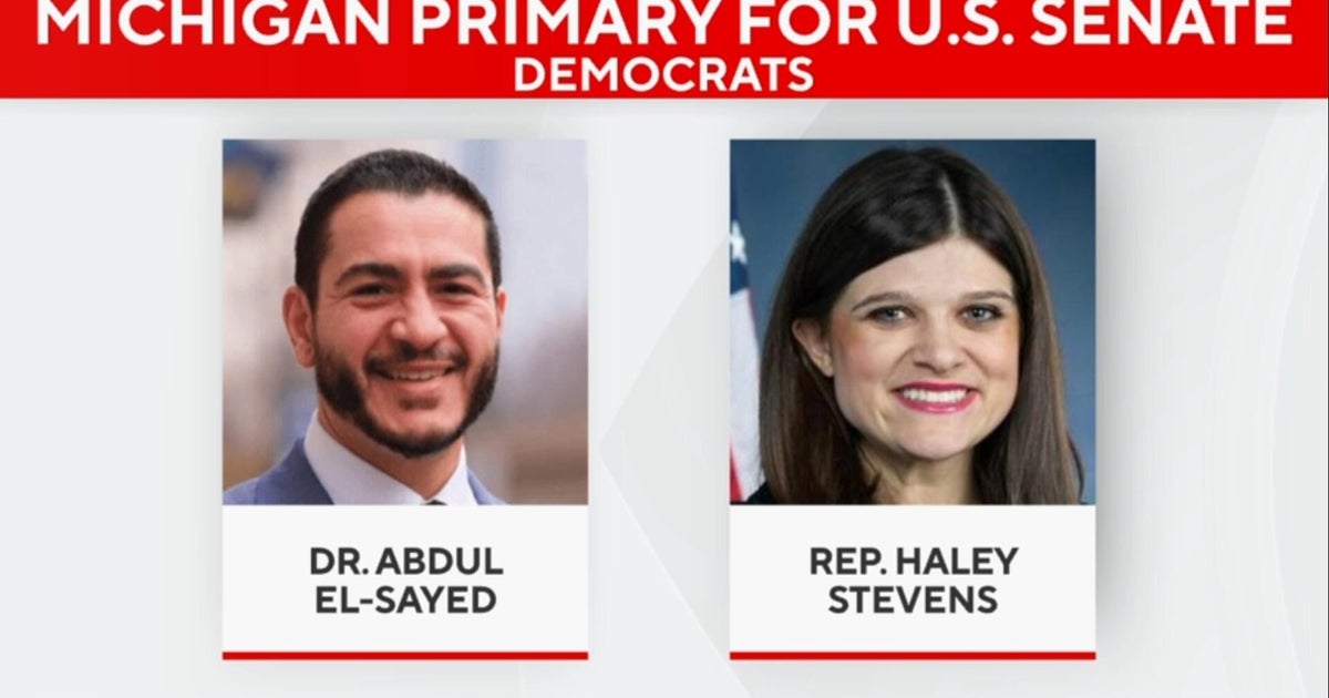El-Sayed and Stevens make final pitches before Democratic Michigan Senate primary: Dr. Abdul El-Sayed and Rep. Haley Stevens are in the final throws of their Democratic Senate primary in Michigan. CBS News' Aaron Navarro reports. #DemocraticPrimary #MichiganSenate #ElSayed #HaleyStevens #Politics 1 be89fb3f30b46d293ca78e236d900d939311d7ad