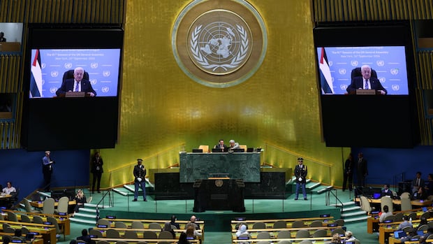 Palestinian president, denied visa to speak at UN, addresses leaders in pre-recorded video 1 0f44dfbdfd11f5d04ee2cbcb3497697a8a4fdd87955bcd08778af091eb7afe69