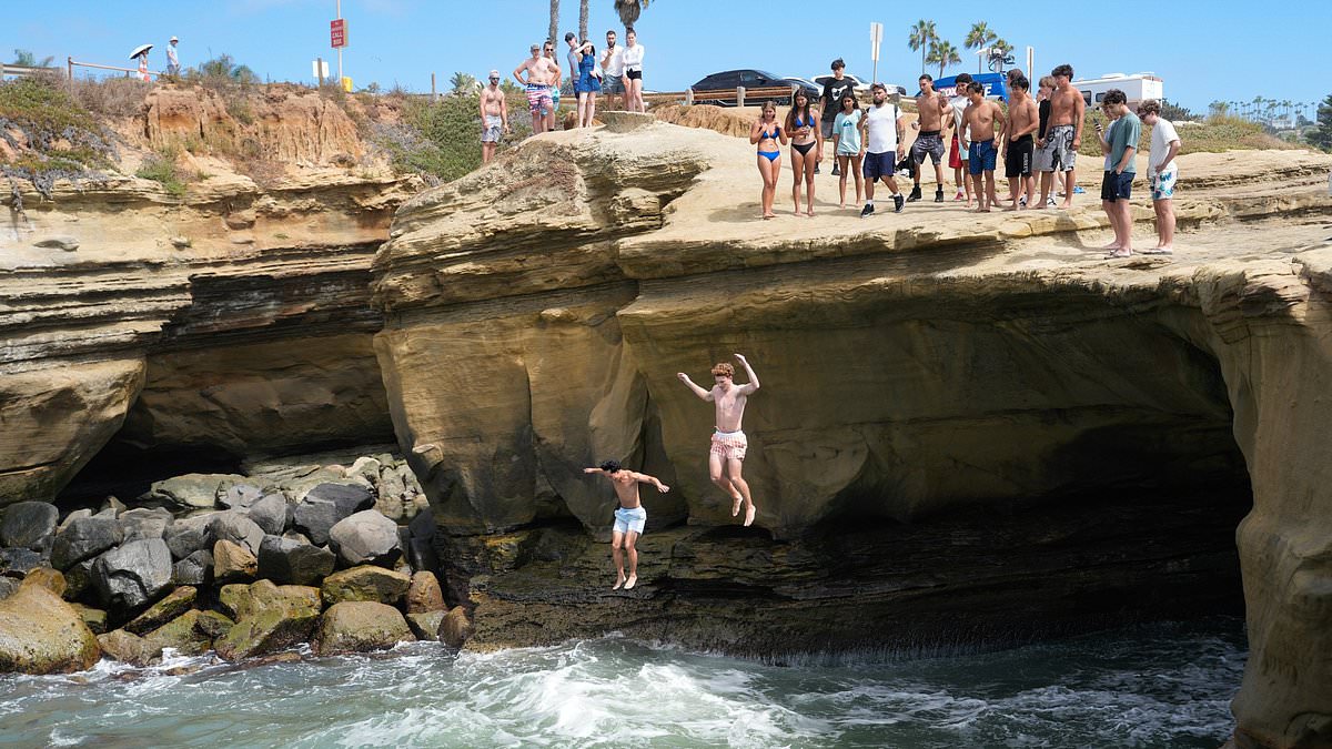 Teenagers left with life-threatening injuries after cliff diving in ritzy Californian town goes horribly wrong - as locals call for rite-of-passage to end 1 3c4973a31f99a2f088e3f78e298e058012c9bd414470b2272bfe78a5ea136acc