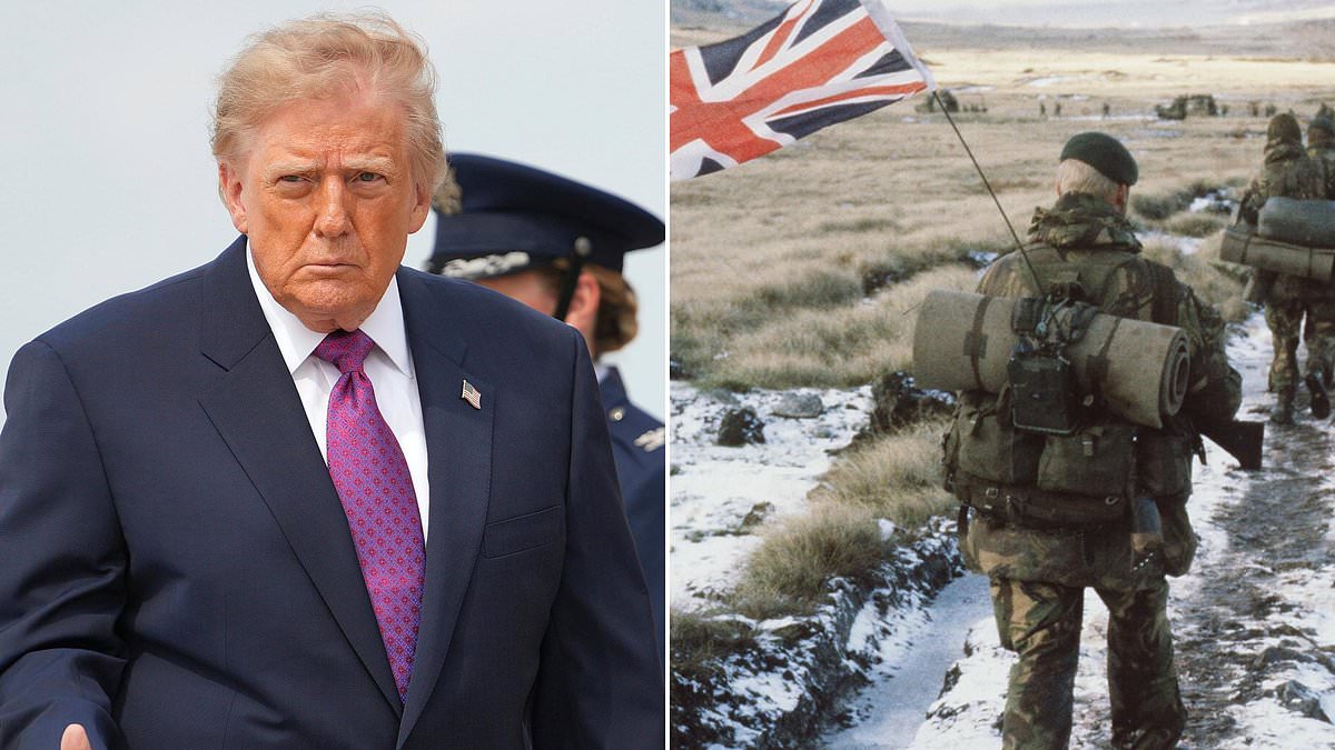 Trump says US position on the Falklands is 'under review' as he puts pressure on UK to boost defence spending 1 616ea7643840f29c6081f877c9598c4326837101f4e33f88e6177b0b539612a4