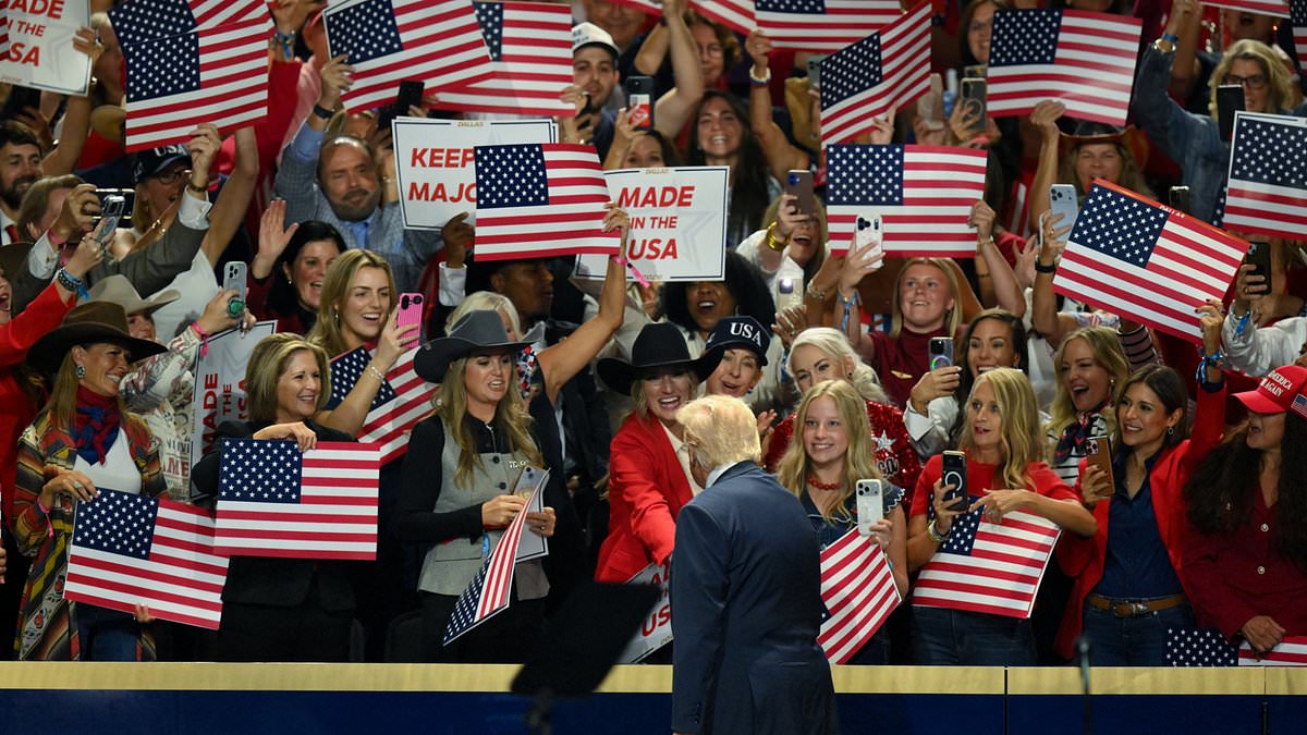 Trump gets hero's welcome by rowdy MAGA partiers as he kicks off first-ever GOP midterm convention… with several glaring absences 1 89b11f48740861644c9112d1897597f69caae44cee760dd5eec94916369795ff