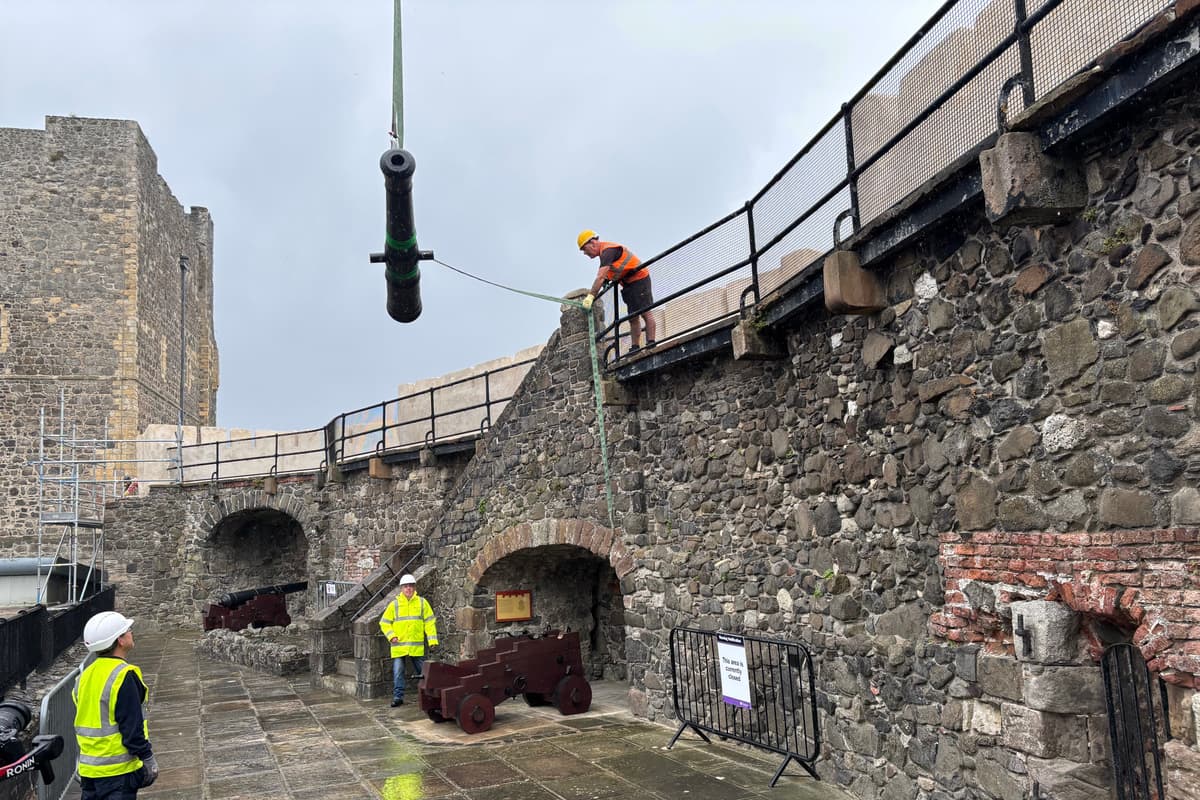 Historic cannon welcomed home to Carrickfergus Castle after restoration work 1 8d11525022d489da3f11f5eff11a2309afea1788cda28826ec30a18cd3ff6983