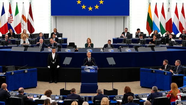 Far-right German politician heckles Carney with 'U.S.A.' chant before EU address 1 9eb908423196753e155677c585be1384516f02bc29f42005941b444538519111