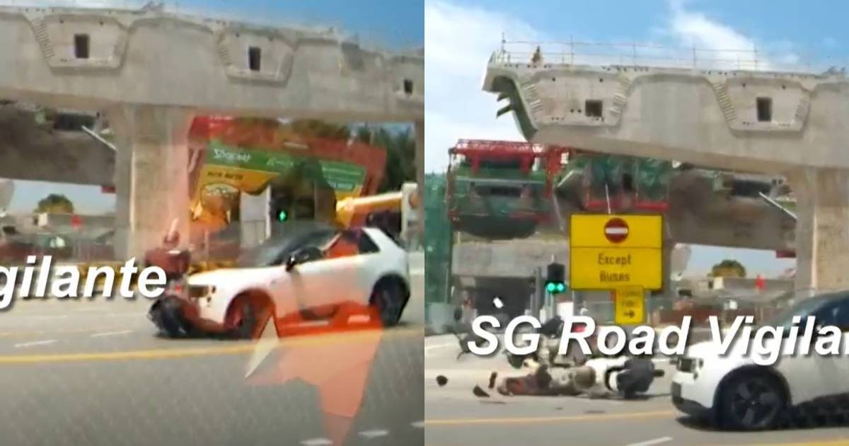 Motorcyclist thrown to ground after Loyang crash; female driver assisting with police investigations 1 a059d64cb3feeb5445a7d68b2c05cf16c34a84edceb33a0c54ad4deedd95b376