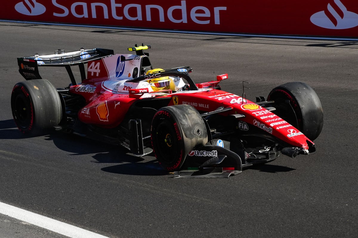 Lewis Hamilton crashes in Madrid before ignoring Ferrari instruction to stop car 1 a22001c047d6d3e62a09b7d0f10ea2dc23591600d76bb2fa2d87dffc7763f100