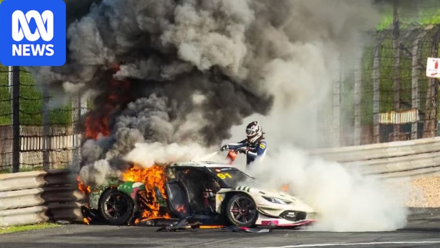 'Owe my life to you': Driver stops to pull rival out of flaming Ferrari 1 a9e2c177a9b1bc8e790ba4e8fb4a3091a2a6f2edf918d36141c35db1103b1eb7