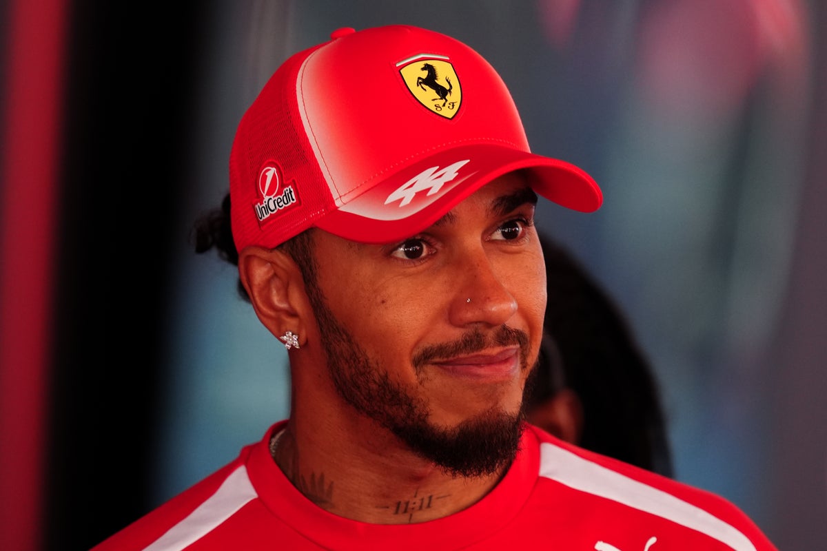 Lewis Hamilton reacts after missing out on first Ferrari F1 pole: ‘It’s a dodgy set of tyres’ 1 bcd8195080fd5ca22a9ae932cb972ee7761e018fd0c9be31e1412b17285d0a29