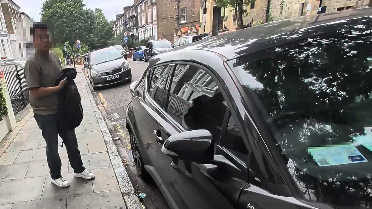 Moment man is caught using a 74-year-old woman's blue badge after parking his car in London 1 c619347cfc8167a8a3d672114042e80f93121b238ee6097d67ae72d66154740d
