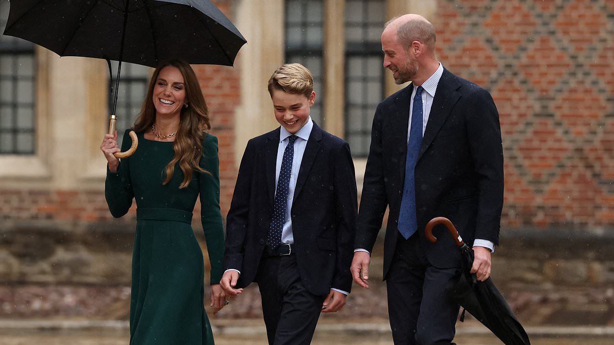 Prince George's first day at Eton: King-in-waiting arrives with proud Prince and Princess of Wales by his side 1 eef434ddbf99cd1ac7405284be0756b87f23d15c7667e20b3579c120c0ad66b2
