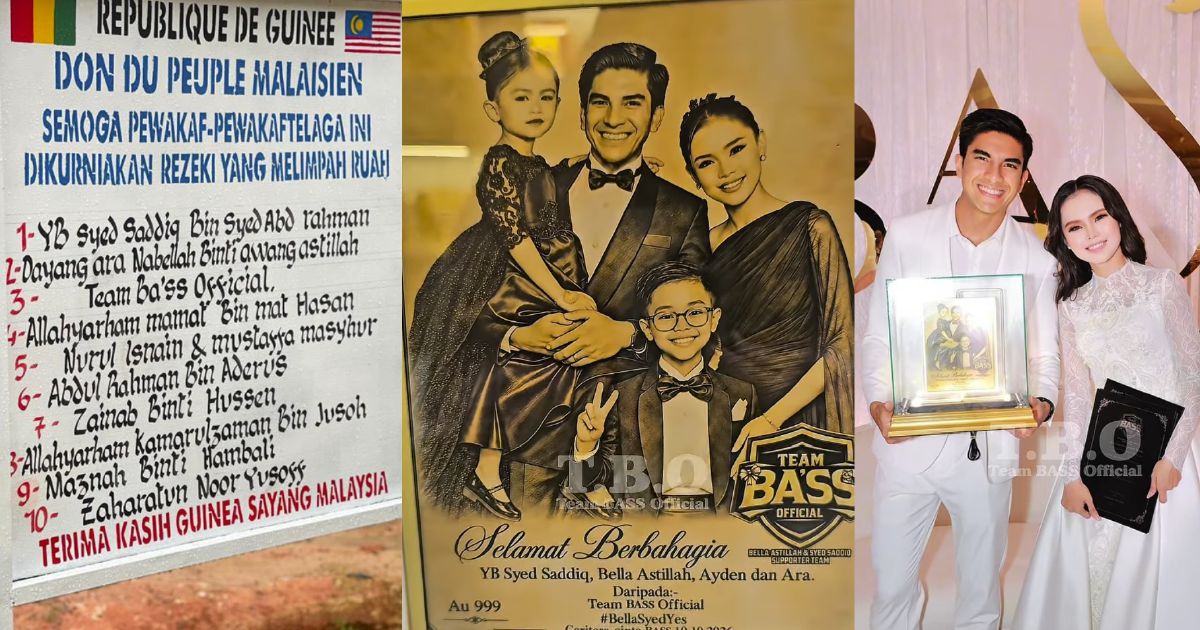 #SHOWBIZ: Fans gift Bella Astillah, Syed Saddiq 999 gold art piece after well dedication 1 7ad2be03386151557d539c2172170ed7506c2b80599e1cce44b3707de2d18af4