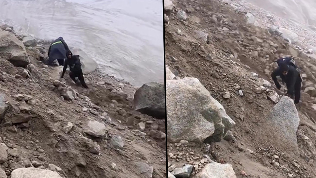 Ağrı Dağı'nda korku dolu anlar: Dağcılar kaya kütlelerinden son anda kurtuldu 1 916b09260dca6aecd16121a714eb8530185b6def2244c2d60fc227b1c03d4fb5