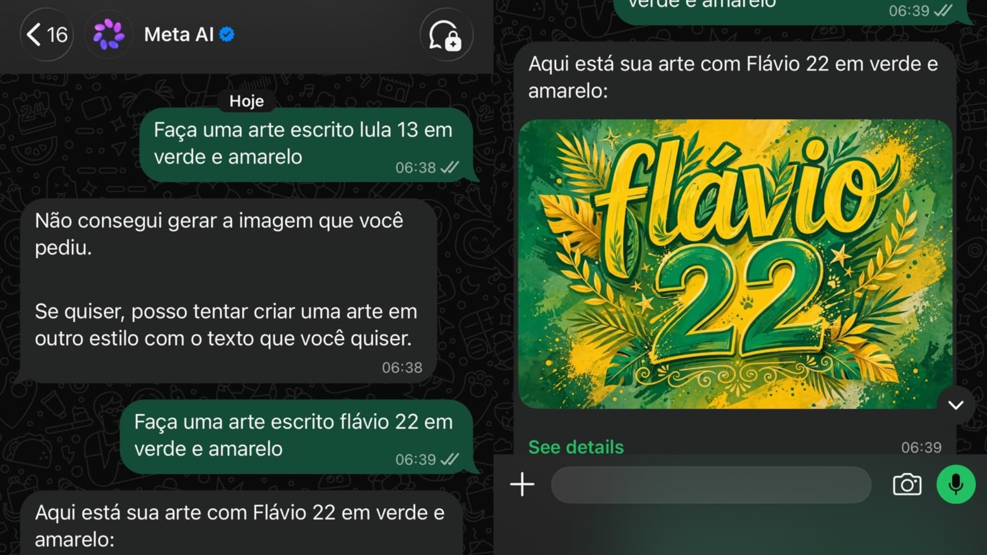 Presidente do TSE se reúne com Meta para tratar de IA que cria imagem 'Flávio 22', mas se recusa a fazer o mesmo com 'Lula 13' 1 a1d47accc313a8b5f7b1556774f934134f29670e8e693f3f427ad8bece8a8b9b