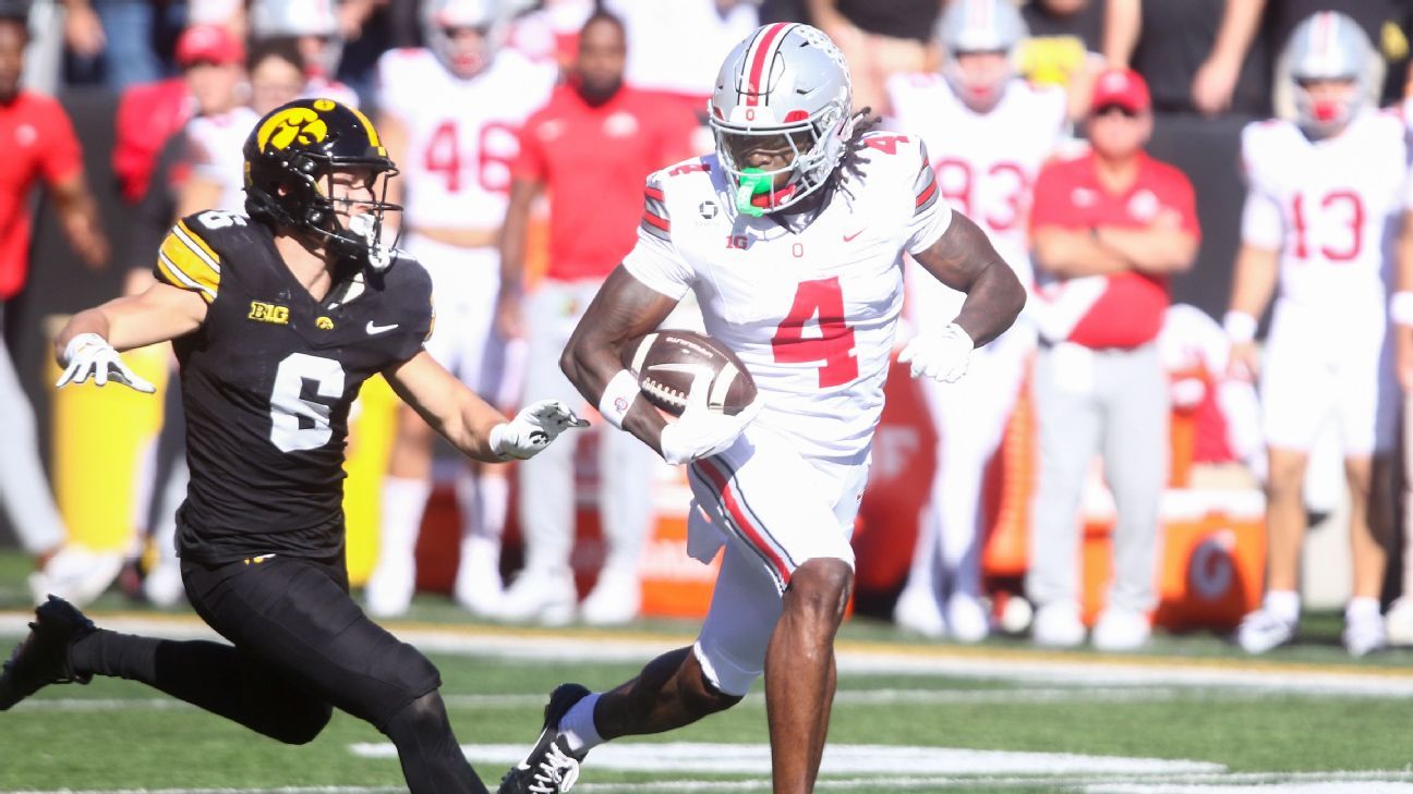 NFL draft risers, notes off Saturday's college games: Could Jeremiah Smith go No. 1 in April? 1 d436b621b0c075be9480d0d84aa67efe5e6b5dd350959f2df5aef82dd3b162ba