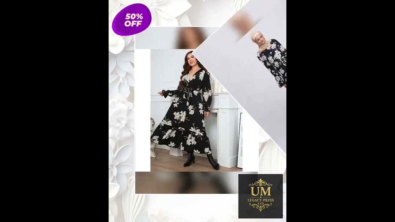 Elevate your wardrobe with the LR151 Long Floral Print Dress featuring a stunning lily design!… 1 maxresdefault 106