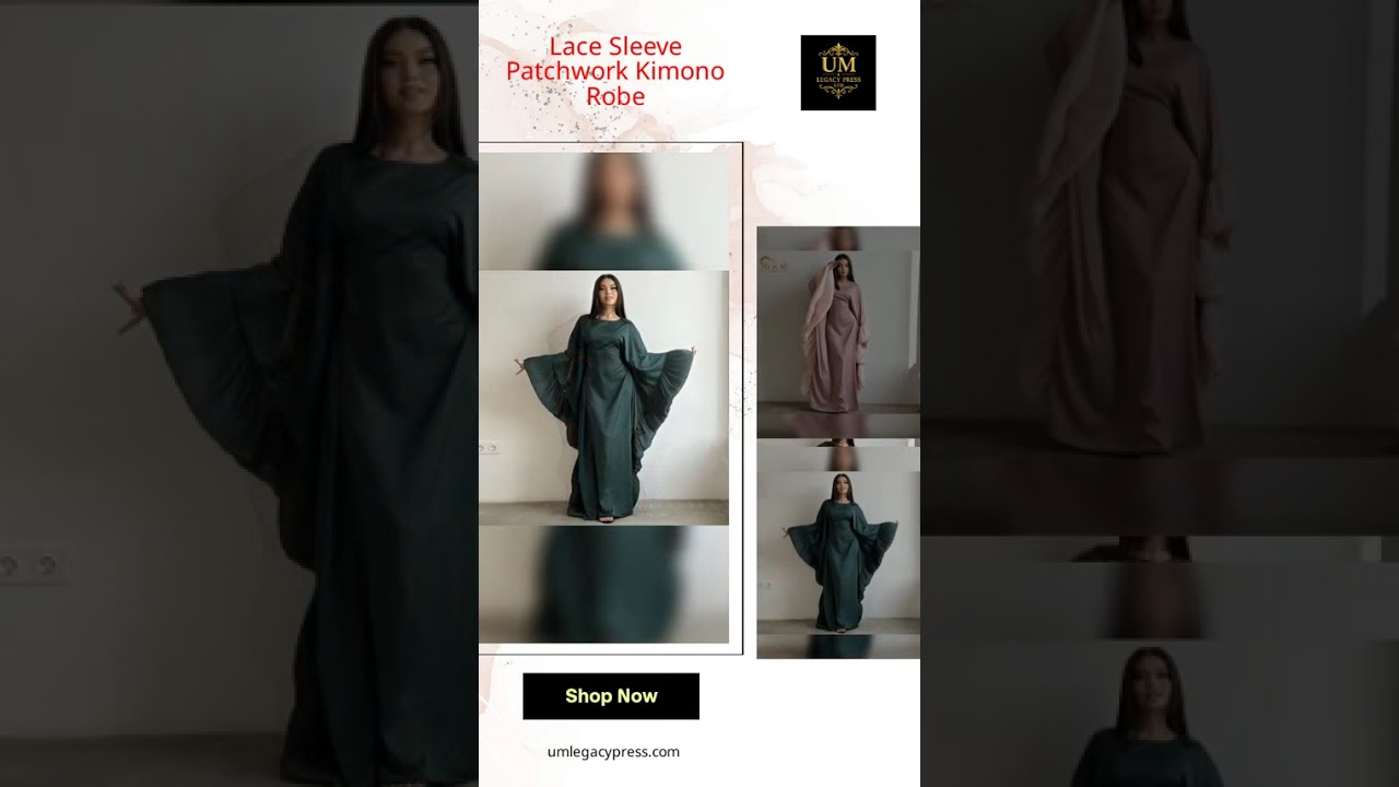 Lace Sleeve Patchwork Kimono Robe 1 maxresdefault 229
