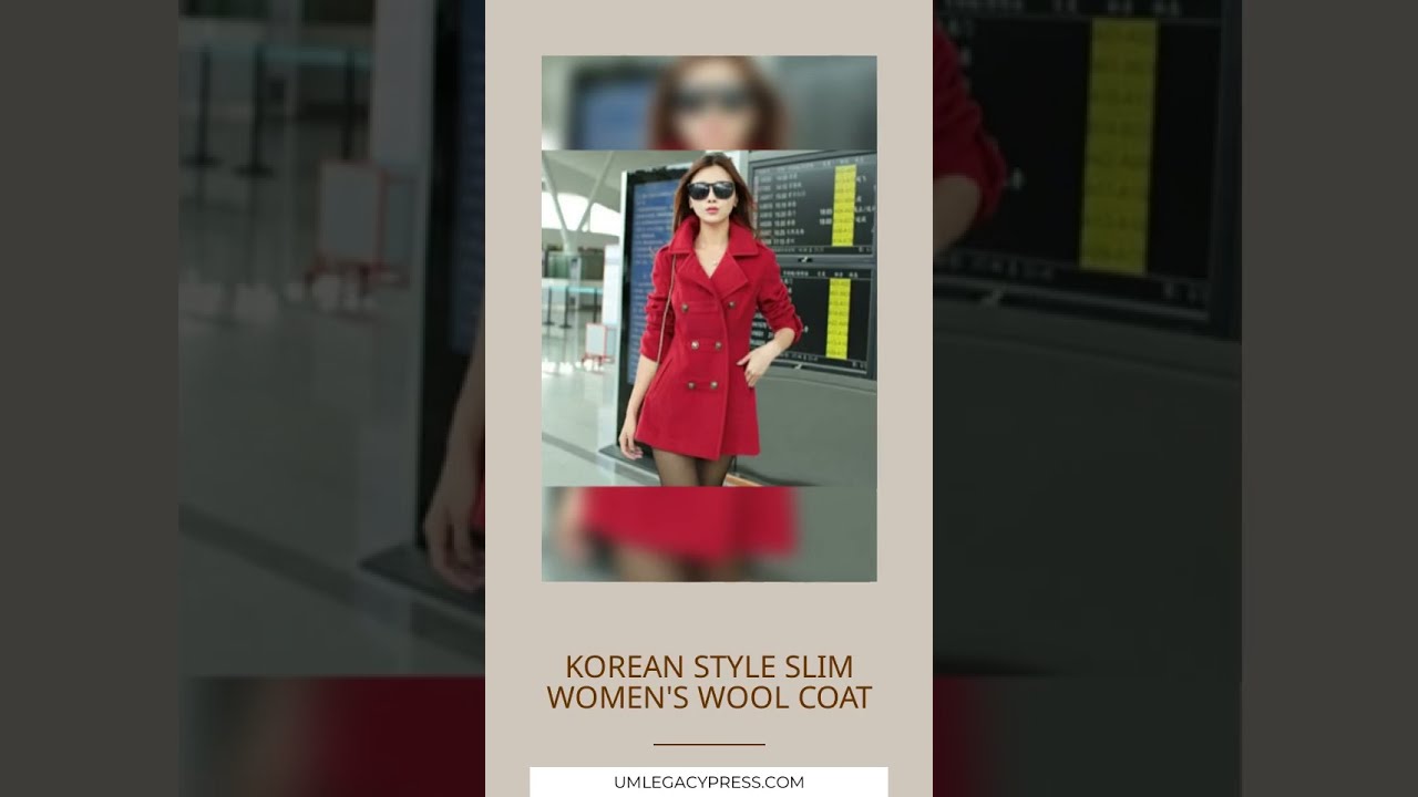 Elevate your style this season with our Korean Style Slim Women's Wool Coat! Crafted for comfort… 1 maxresdefault 339