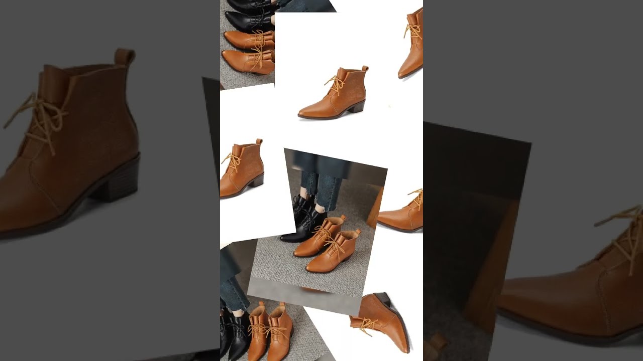Step into style with our Pointed-Toe Lace Chunky Heel Cowhide Martin Boots! Crafted from premium… 1 maxresdefault 411