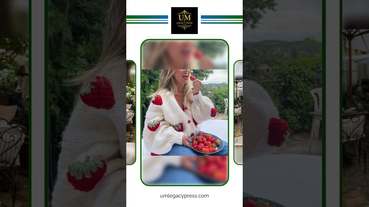 Handmade Strawberry Knitted Cardigan for Women 1 maxresdefault 523
