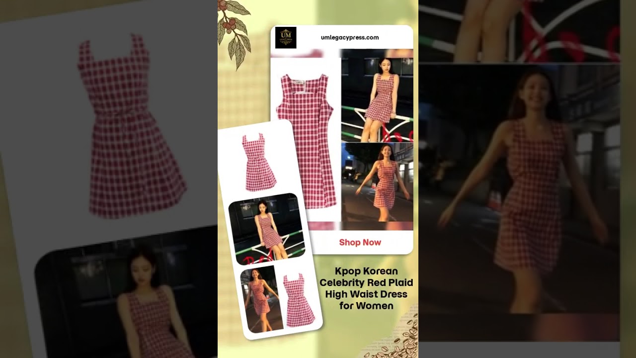 This dress is a style statement that truly delivers. Discover the Kpop Korean Celebrity Red Plaid… 1 maxresdefault 849
